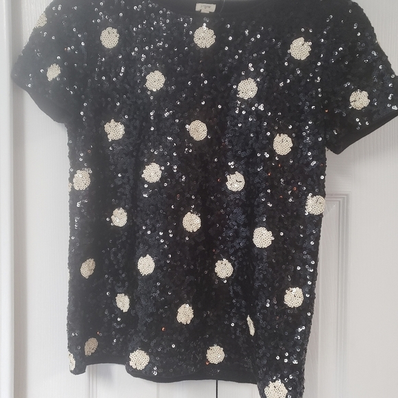 J. Crew Sequin Polka Dot Top - Picture 5 of 8